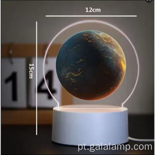 Luz noturna de acrílica luminosa criativa 3D